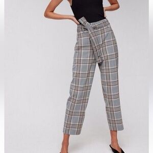 Wilfred Aritzia Plaid Trousers size 8